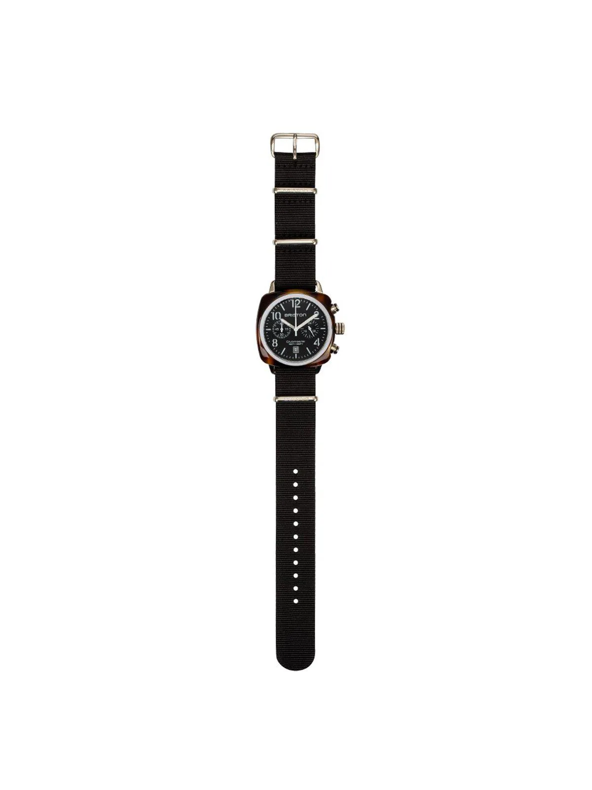 Briston Nato Strap Black Polished Steel 20mm