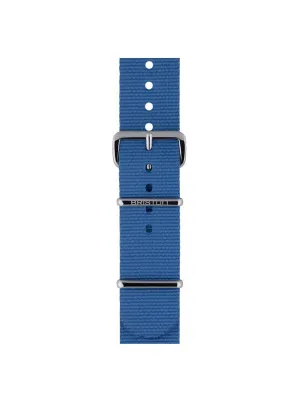 Briston Nato Strap Light Blue Polished Steel 20mm