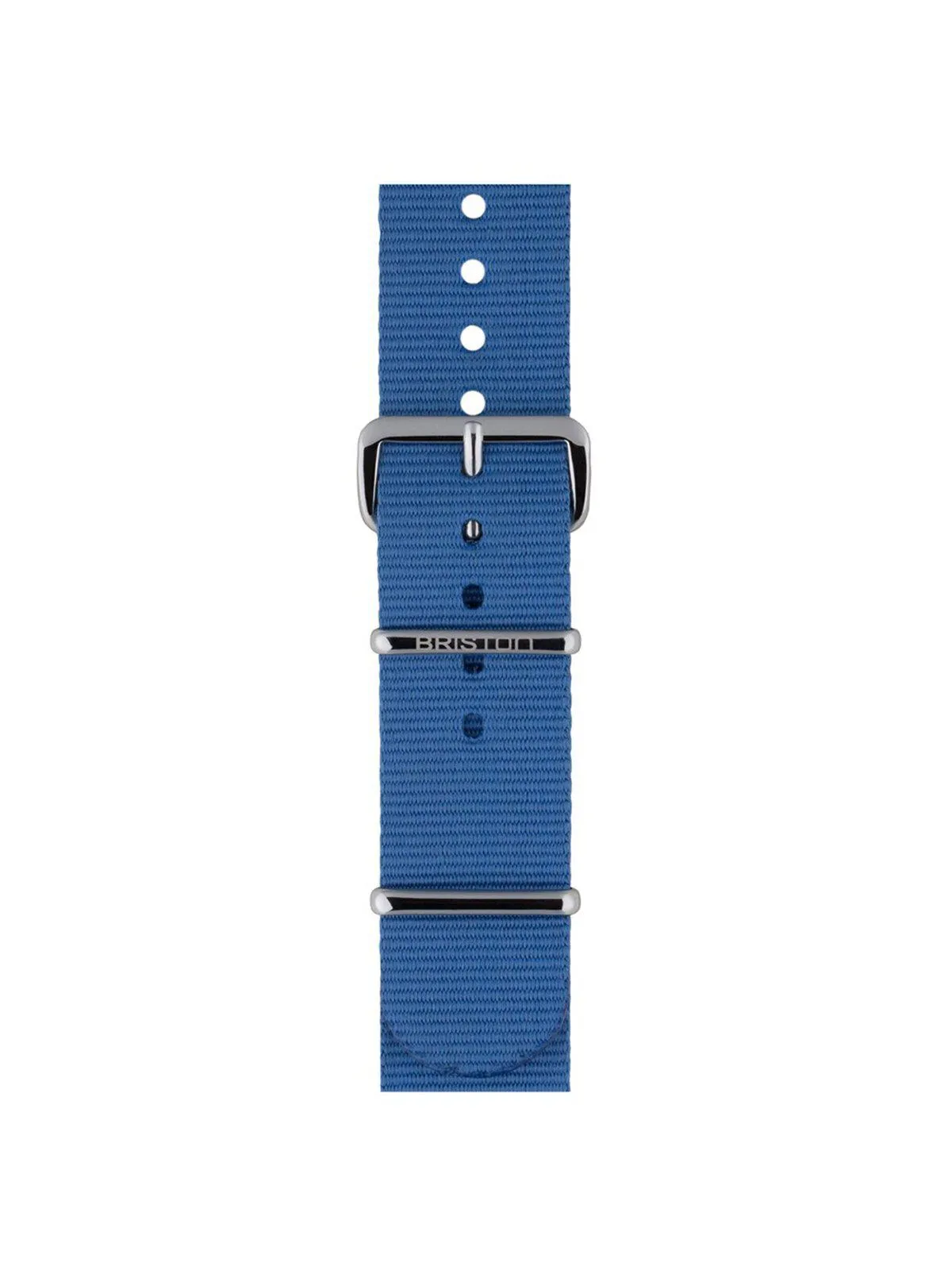 Briston Nato Strap Light Blue Polished Steel 20mm