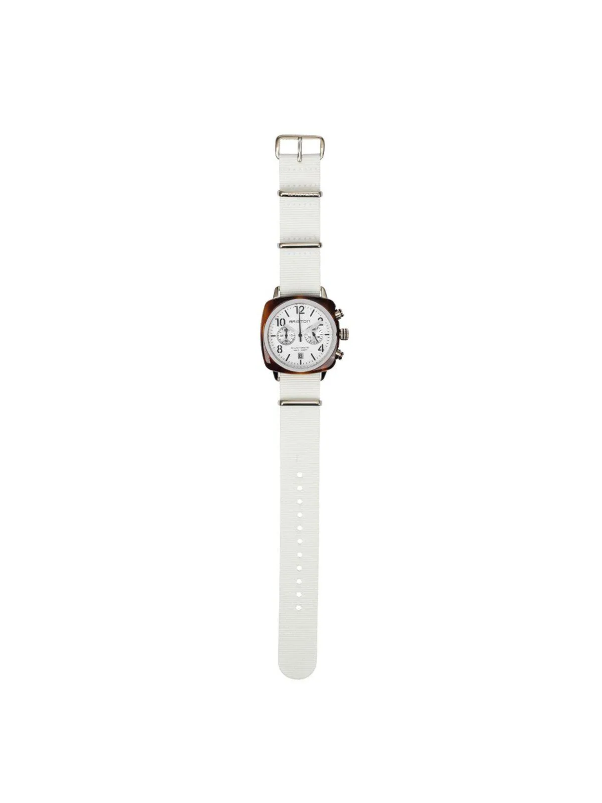 Briston Nato Strap White Rose Gold 20mm