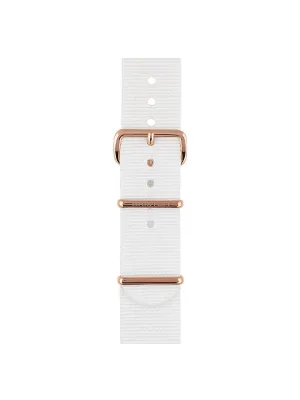Briston Nato Strap White Rose Gold 20mm