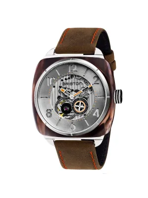 Briston Streamliner Skeleton Automatic Acetate HMS Brown / Silver 42mm