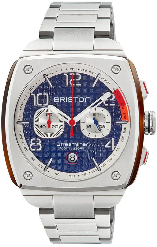 Briston Streamliner Urban Chrono Steel Navy Blue Watch
