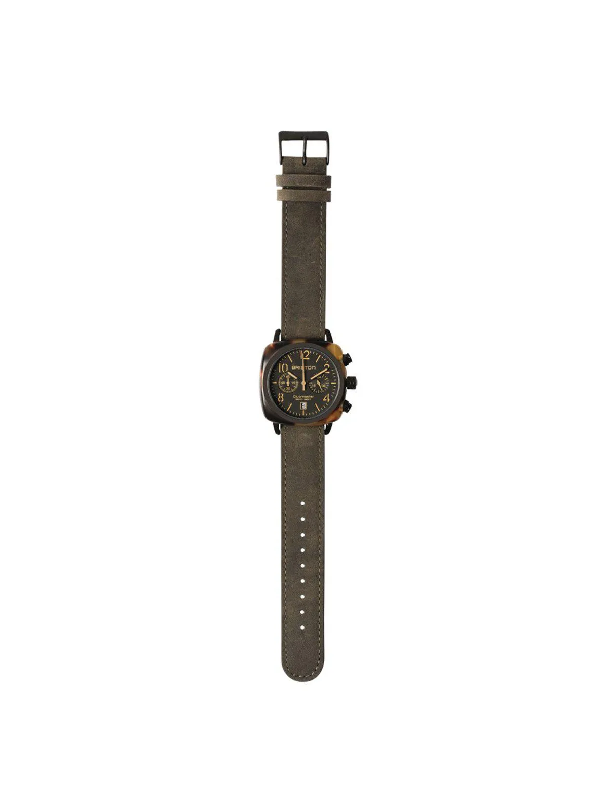 Briston Vintage Leather Strap Black PVD 20mm