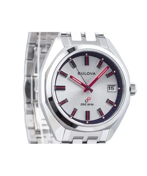 Bulova Classic Jet Star Limited Edition Stainless Steel Silver Dial Quartz 96K112 Men's Watch With Extra Strap