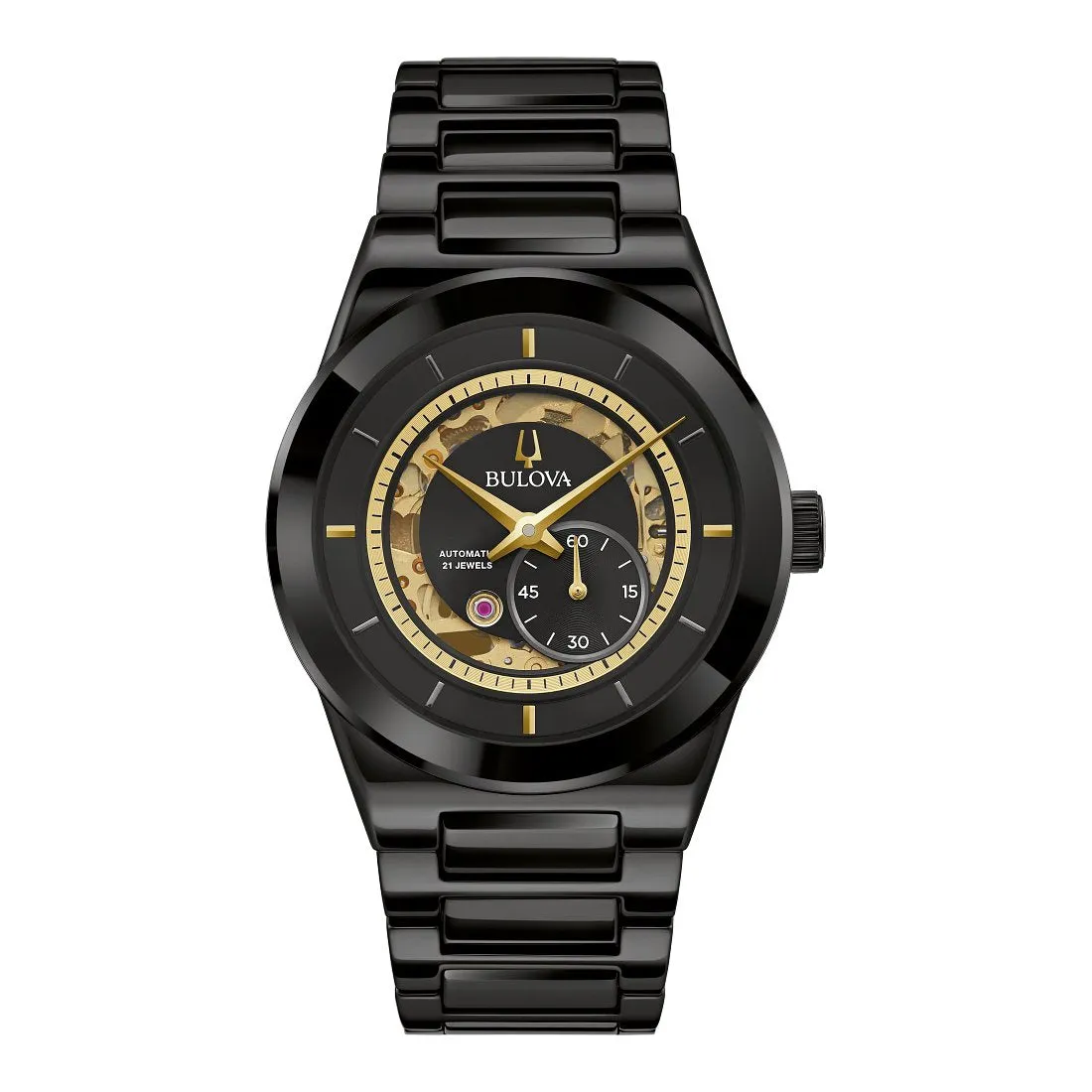 Bulova Millennia Automatic Mens Black tone Ceramic Watch