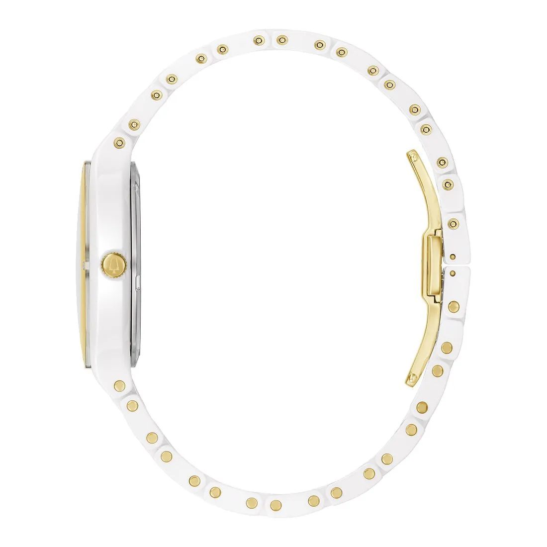 Bulova Millennia Ladies White Tone Diamond and Mother of Pearl Dial Ceramic Watch