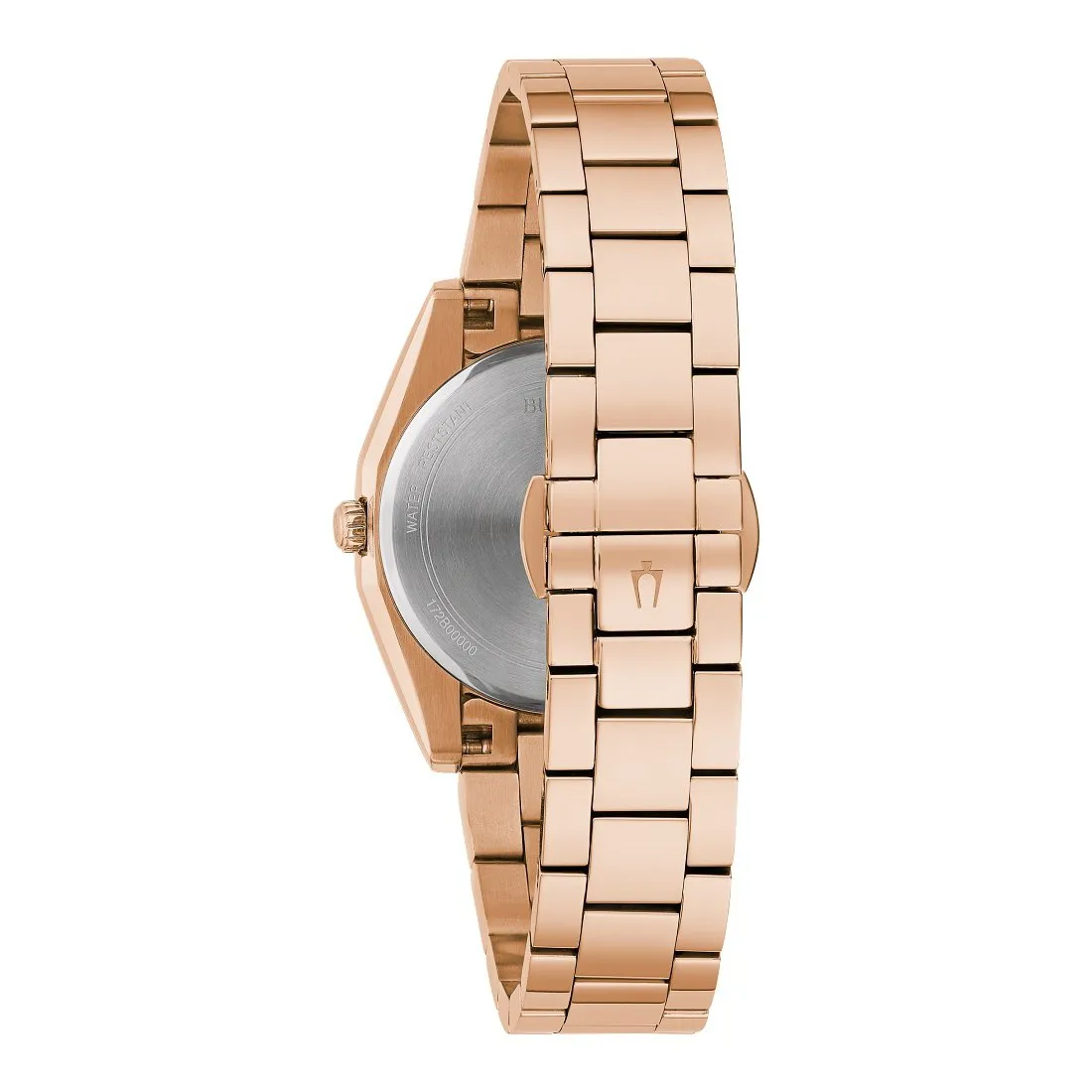 Bulova Surveyor Classic Ladies Rose Tone Diamond and Grey Dial Watch