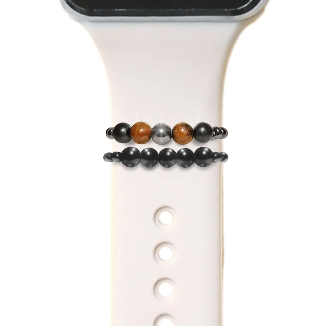 Bundle: All Shungite PLUS Triple Protection Band for Watches | Apple iWatch Galaxy Smartwatch Decor Charms Loops