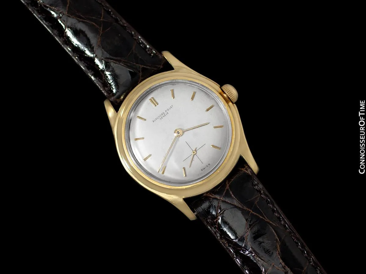 c. 1950 Audemars Piguet Calatrava Vintage Mens Antimagnetic Waterproof Style Dress Watch - 18K Gold