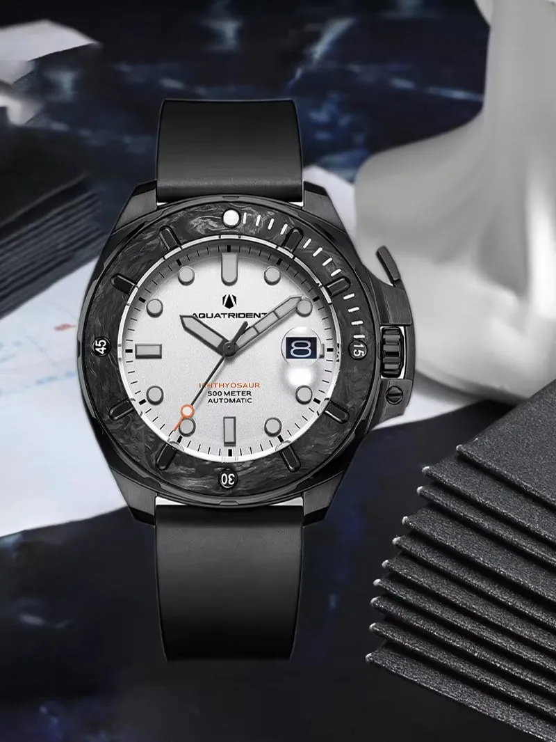 Carbon Fibre 45MM Deep Dive Men'S Luxury Leisure Watch NH35 Automatic Mechanical Sapphire Watch 500M Waterproof
