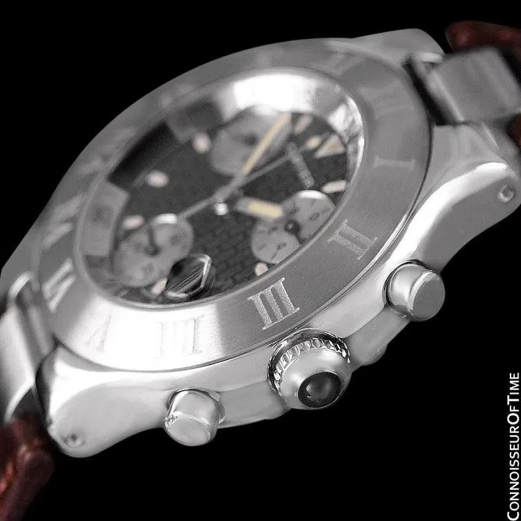 Cartier 21C Mens Chronoscaph Chronograph, Ref. 2424 - Stainless Steel