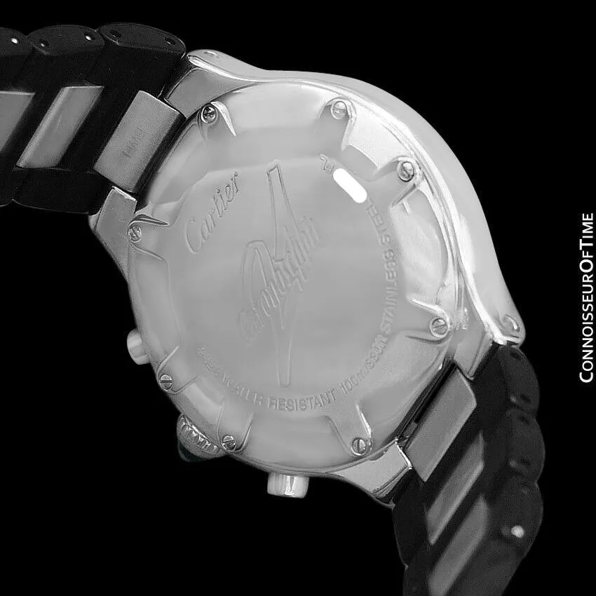 Cartier 21C Mens Chronoscaph Chronograph, Ref. 2424 - Stainless Steel