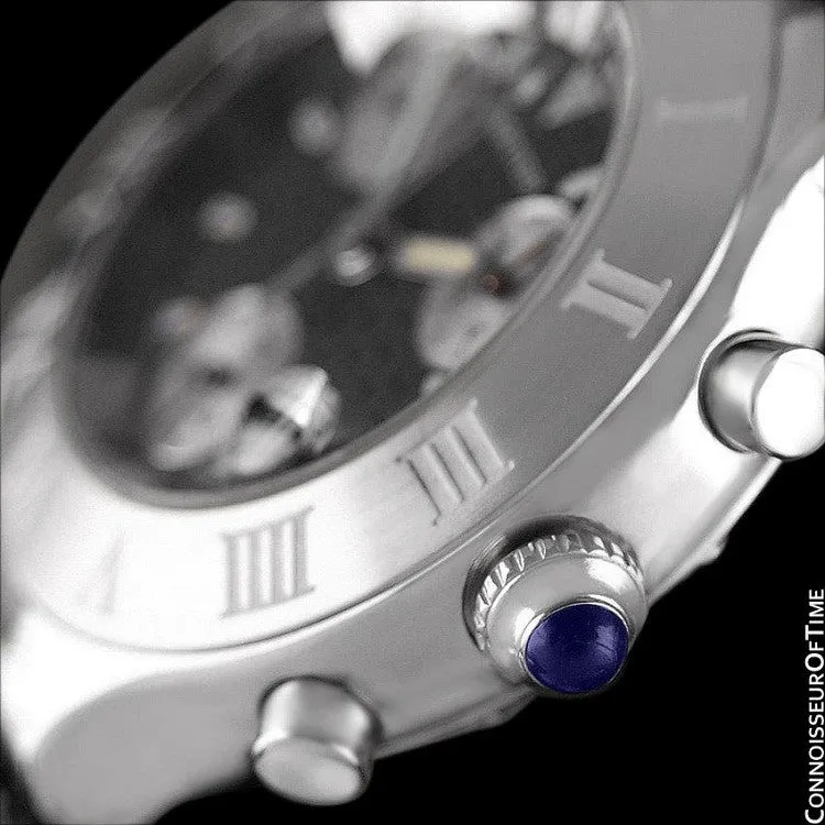 Cartier 21C Mens Chronoscaph Chronograph, Ref. 2424 - Stainless Steel