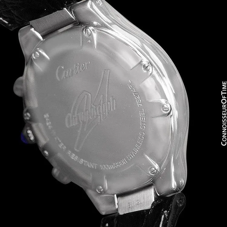 Cartier 21C Mens Chronoscaph Chronograph, Ref. 2424 - Stainless Steel