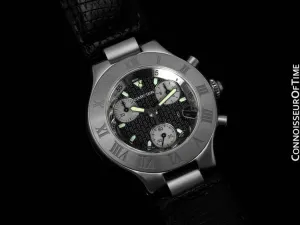 Cartier 21C Mens Chronoscaph Chronograph, Ref. 2424 - Stainless Steel