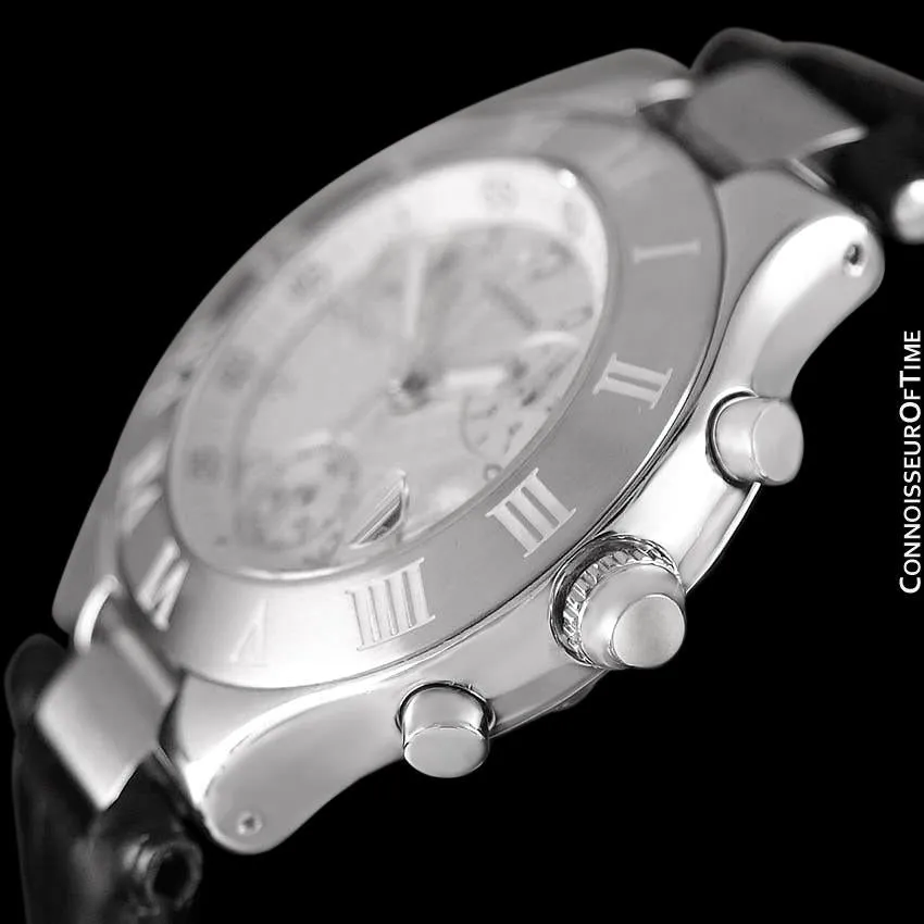 Cartier 21C Mens Chronoscaph Chronograph, Ref. 2424 - Stainless Steel