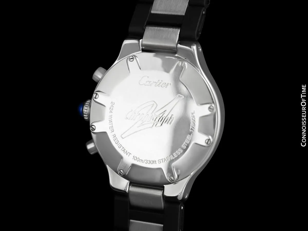 Cartier 21C Mens Chronoscaph Chronograph, Ref. 2424 - Stainless Steel