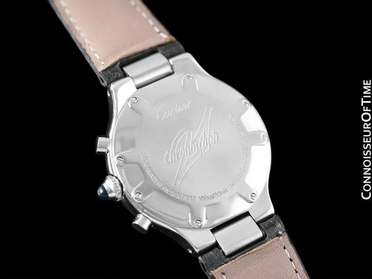 Cartier 21C Mens Chronoscaph Chronograph, Ref. 2424 - Stainless Steel