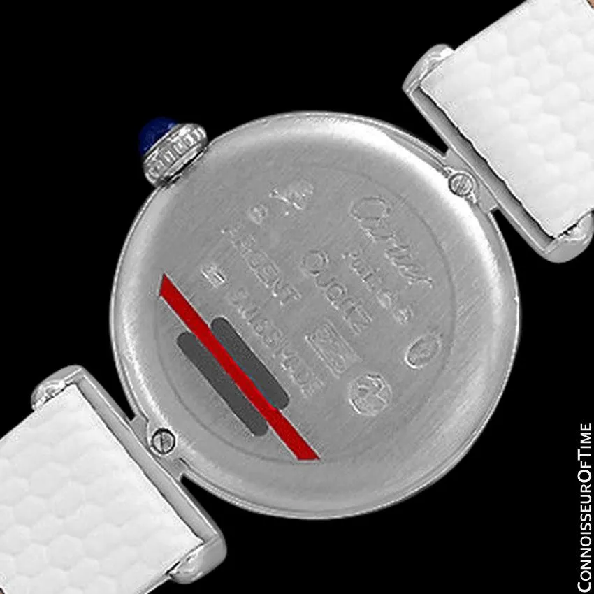 Cartier Colisee Ladies Vendome Vermeil Watch - 18K White Gold over Sterling Silver with Diamonds