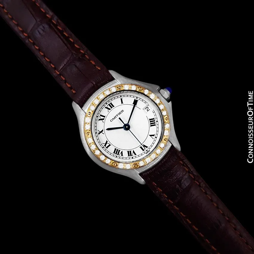 Cartier Cougar (Panthere) Ladies Watch - Stainless Steel, 18K Gold & Diamonds