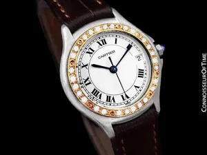 Cartier Cougar (Panthere) Ladies Watch - Stainless Steel, 18K Gold & Diamonds