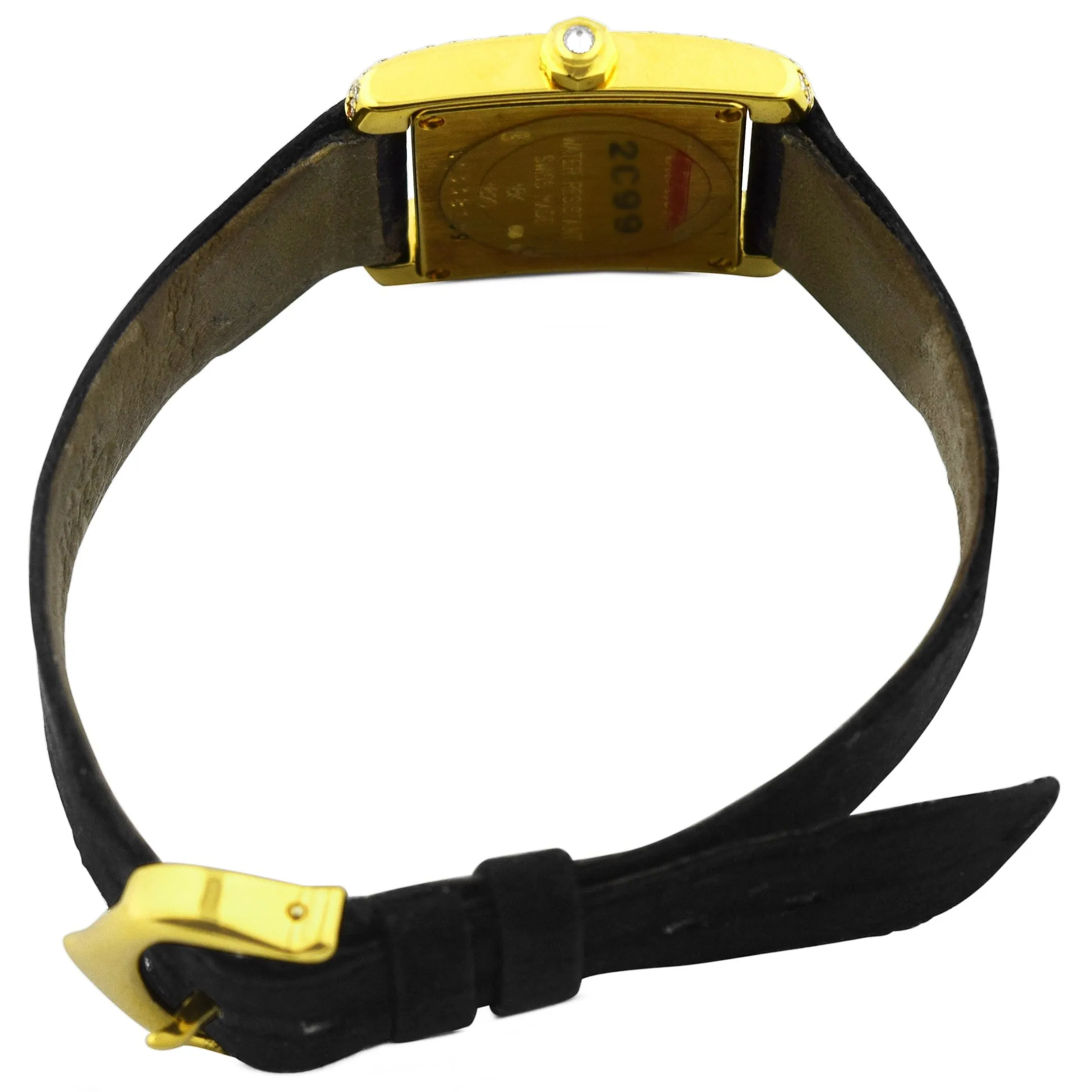 Cartier Ladies Tank Francaise 18K Yellow Gold w/ Diamonds 20mm Silver Roman Dial Watch Reference #: W5000256