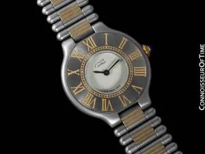 Cartier Must De 21C Ladies Watch - Stainless Steel & 18K Gold