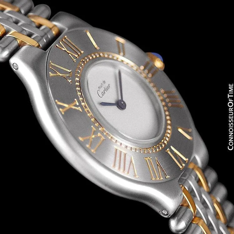 Cartier Must De 21C Mens Midsize Unisex Watch - Stainless Steel & 18K Gold