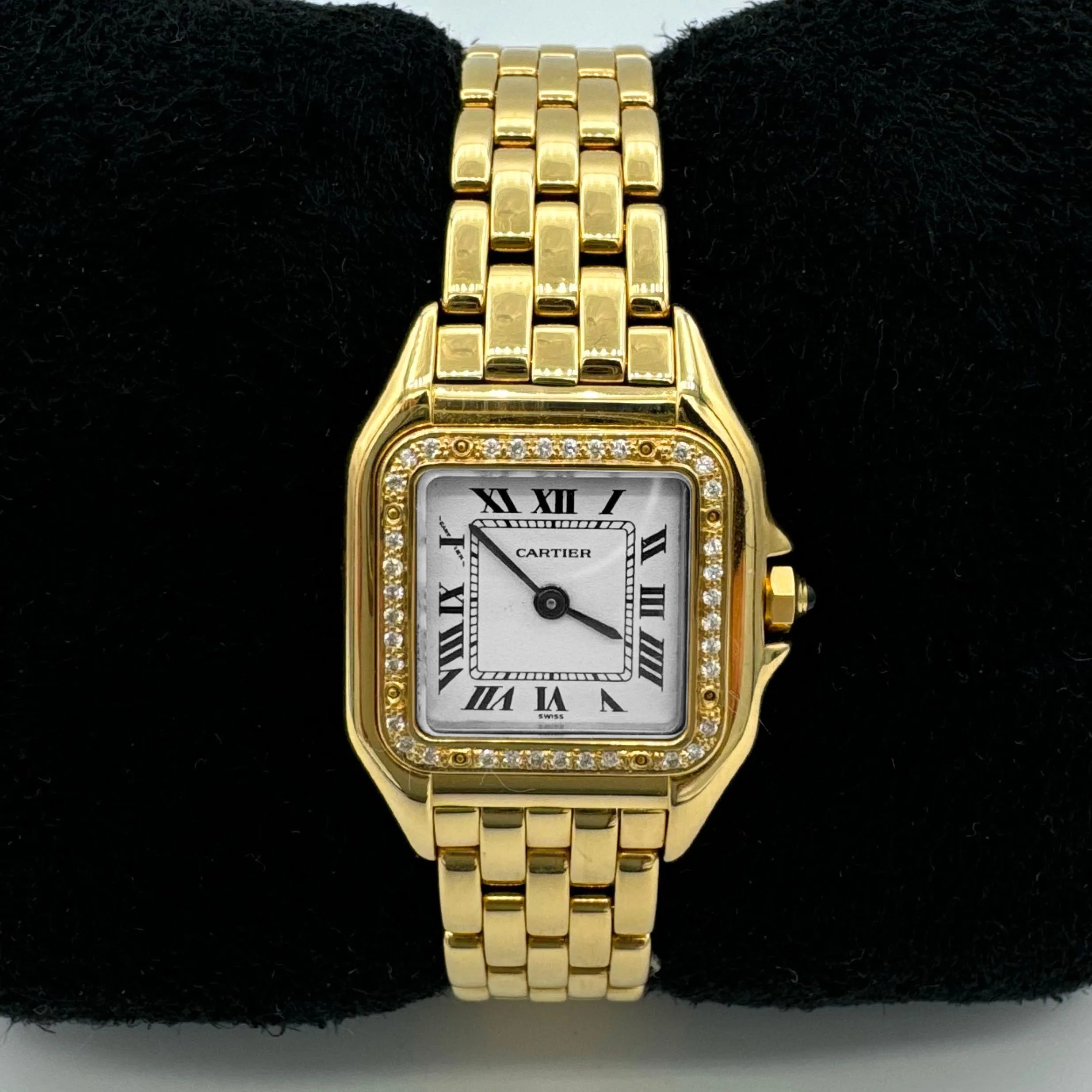 Cartier Panthere Diamond Watch - 18k Yellow Gold - Small Women's Model - 0.45