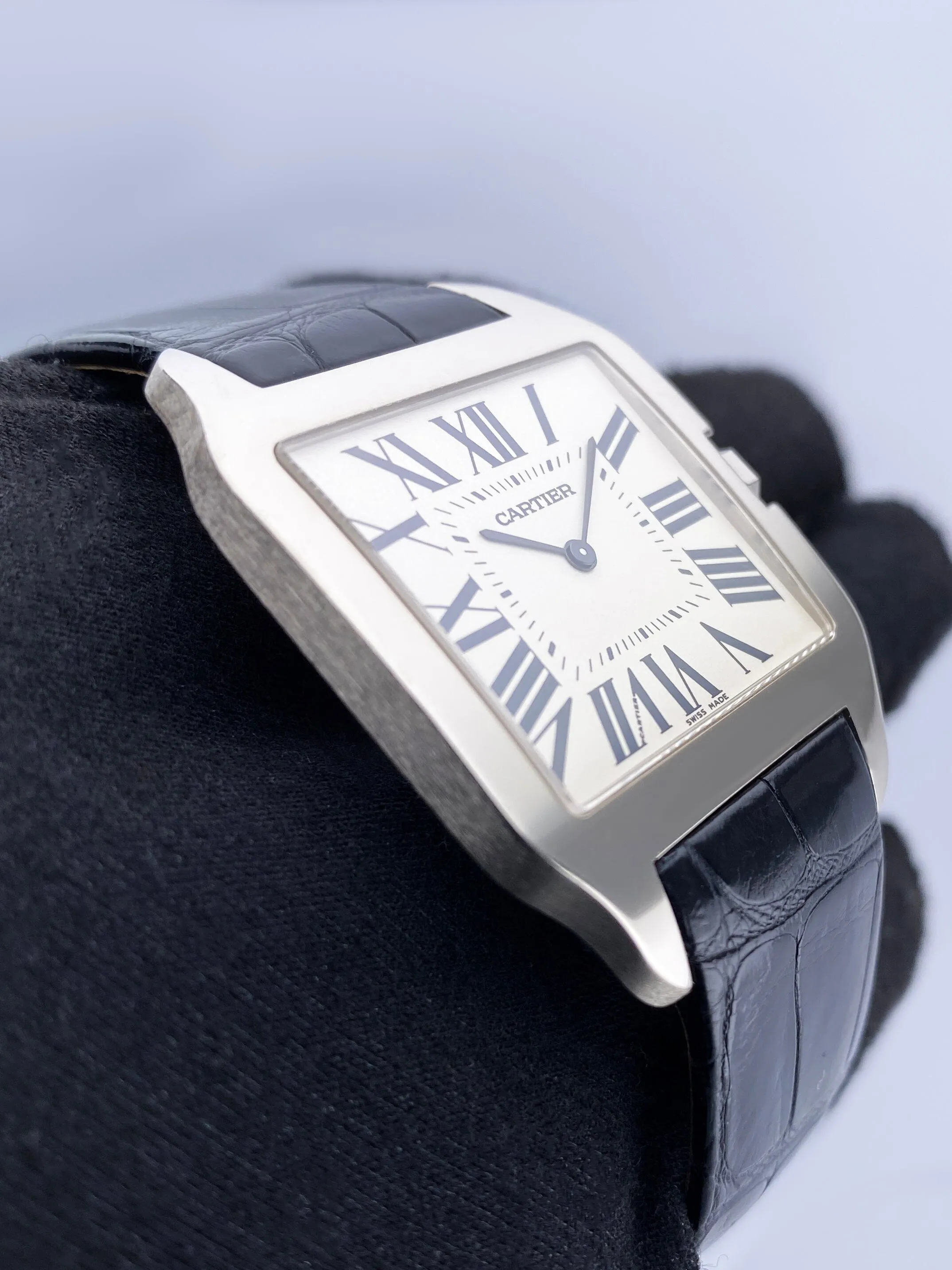 Cartier Santos Dumont W2007051 18K White Gold Mens Watch