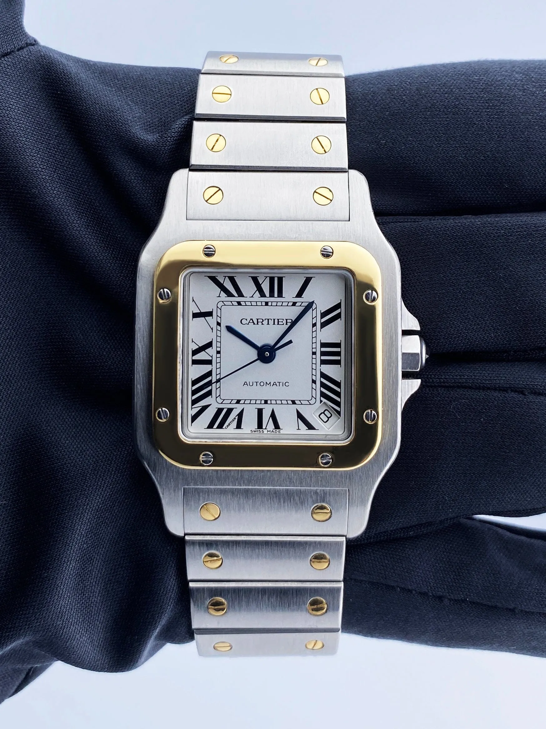 Cartier Santos Galbee W20099C4 Two-Tone Mens Watch Box Papers