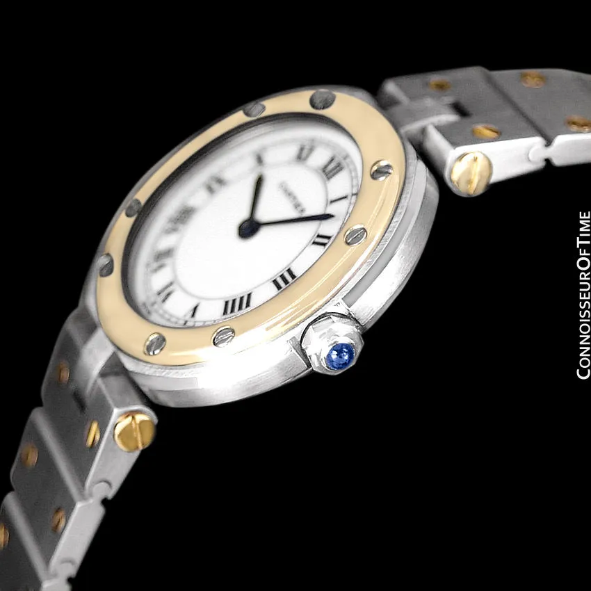 Cartier Santos Vendome Ladies Quartz Watch - Stainless Steel & 18K Gold