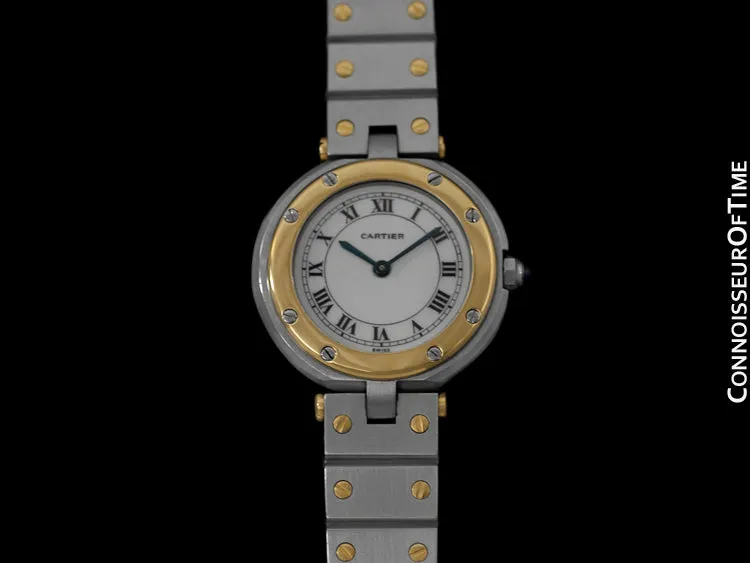 Cartier Santos Vendome Ladies Quartz Watch - Stainless Steel & 18K Gold