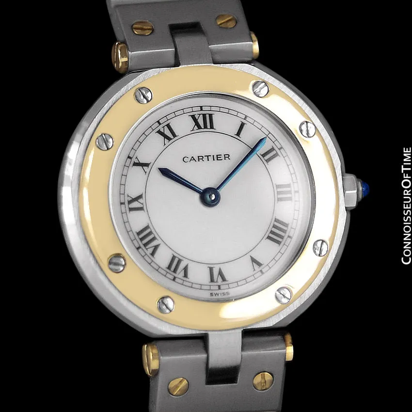 Cartier Santos Vendome Ladies Quartz Watch - Stainless Steel & 18K Gold
