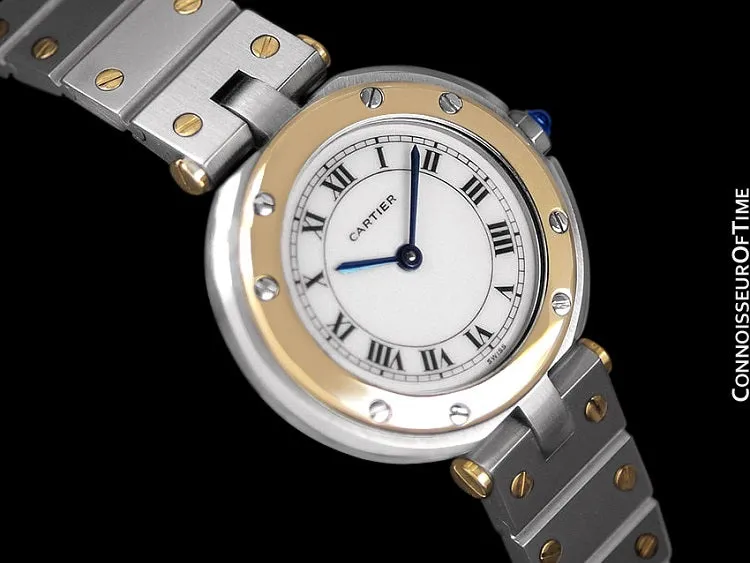 Cartier Santos Vendome Ladies Quartz Watch - Stainless Steel & 18K Gold