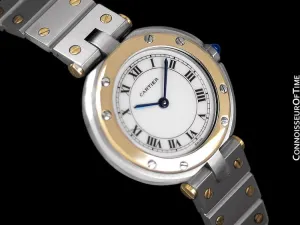 Cartier Santos Vendome Ladies Quartz Watch - Stainless Steel & 18K Gold