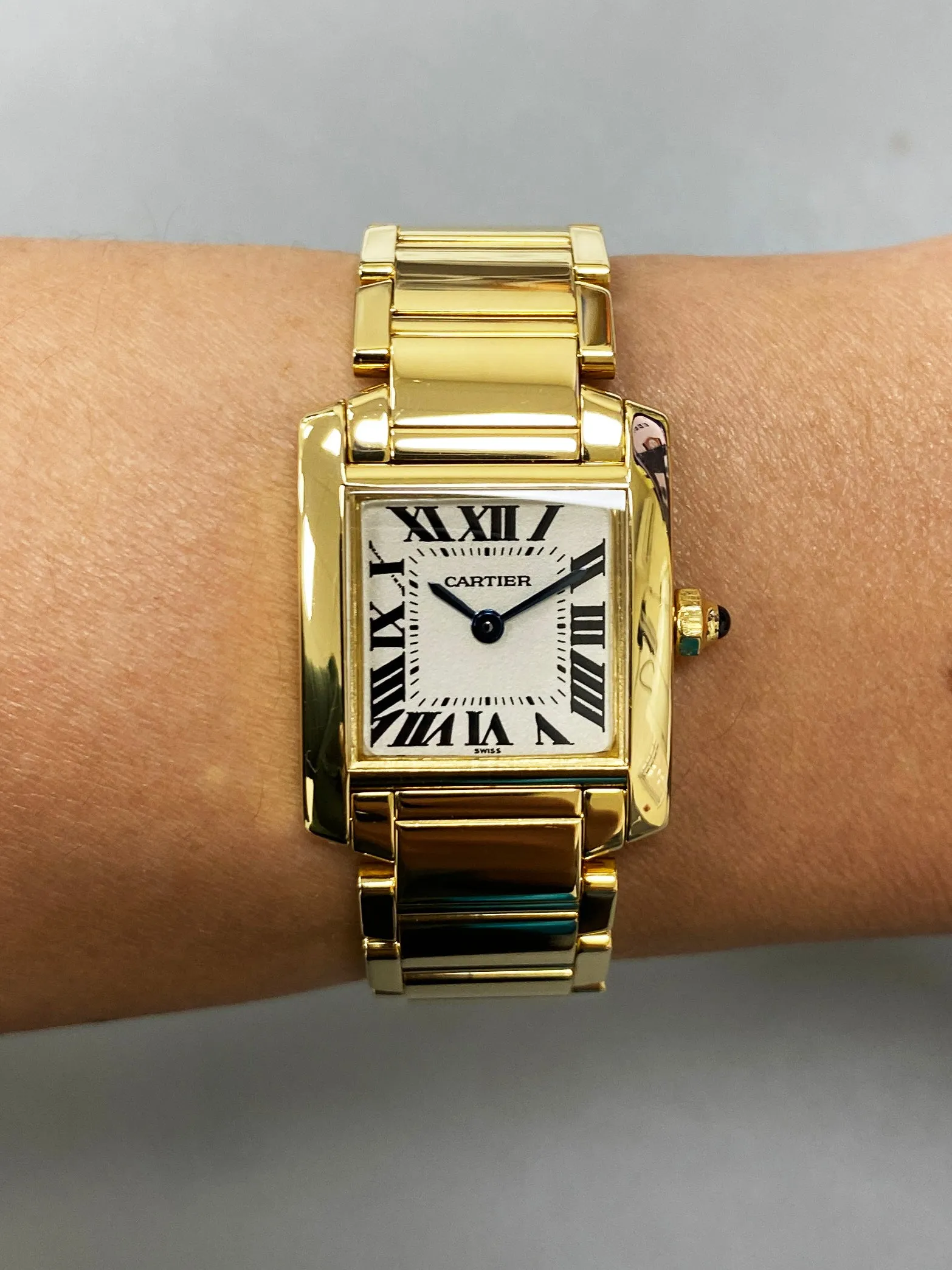 Cartier Tank Francaise W50002N2 Yellow Gold Ladies Watch