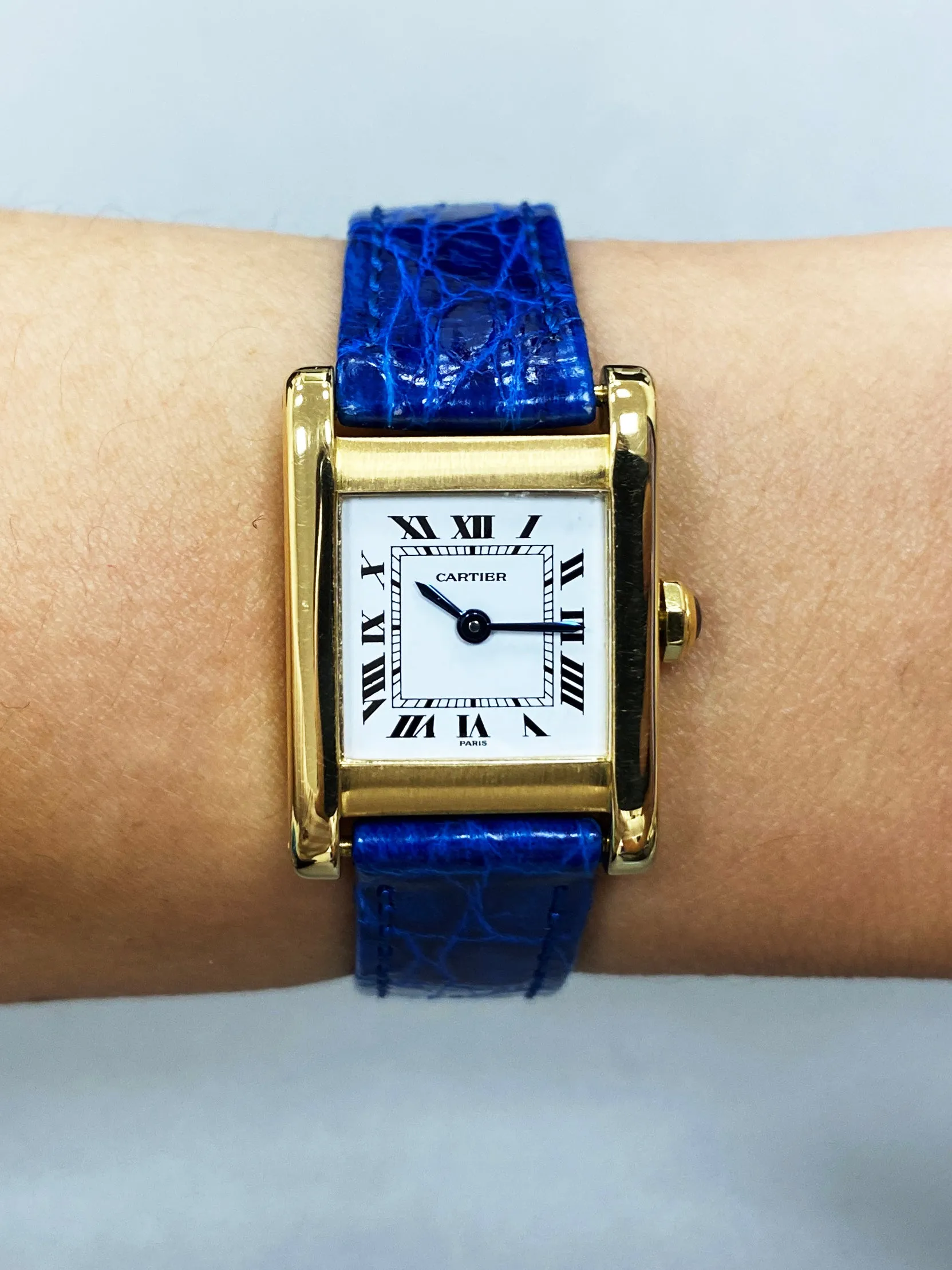 Cartier Tank Paris 18K Yellow Gold Ladies Watch