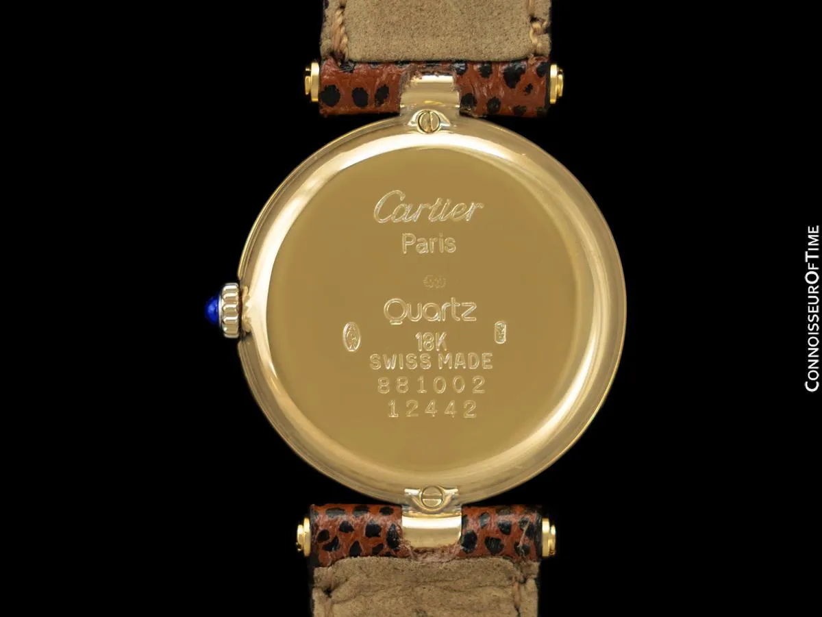 Cartier Vendome Ladies Solid 18K Gold & Diamond Watch - Box & Papers