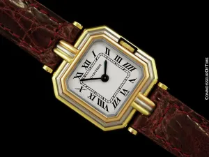 Cartier Vendome Trinity Ceinture Ladies Solid 18K Gold Watch - Yellow, White & Rose Gold