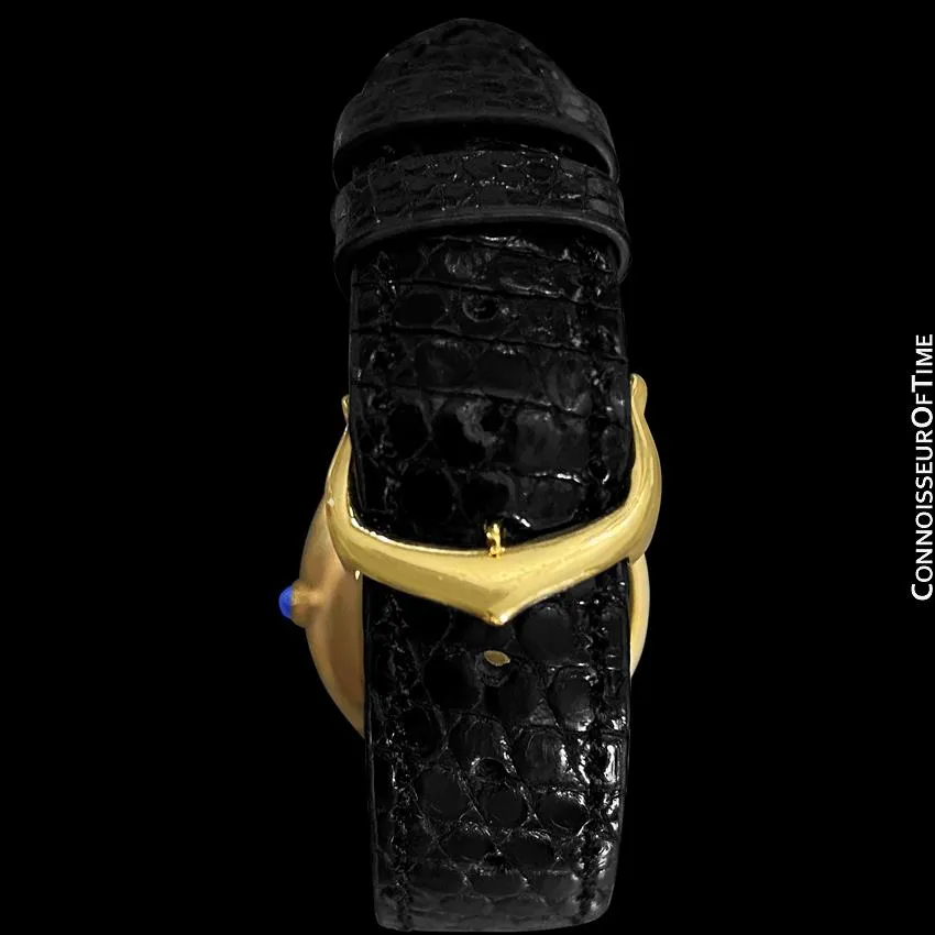 Cartier Vendome Trinity Mens Midsize Solid 18K Gold Watch - Yellow, White & Rose Gold