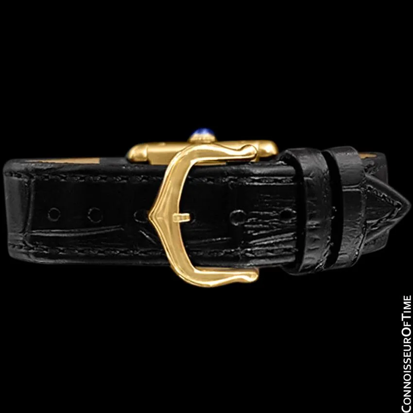 Cartier Vintage Ladies Tank Mechanical Watch - Gold Vermeil, 18K Gold over Sterling Silver & Diamonds