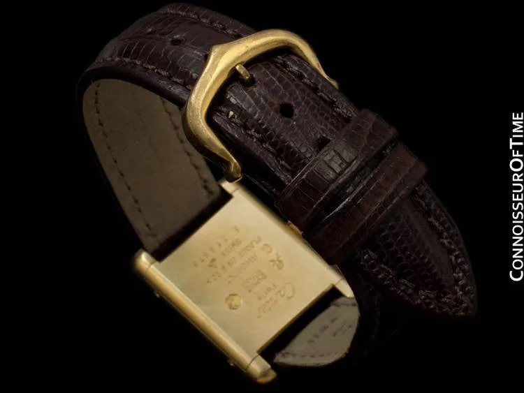 Cartier Vintage Ladies Tank Watch - Gold Vermeil, 18K Gold over Sterling Silver