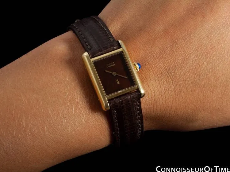 Cartier Vintage Ladies Tank Watch - Gold Vermeil, 18K Gold over Sterling Silver