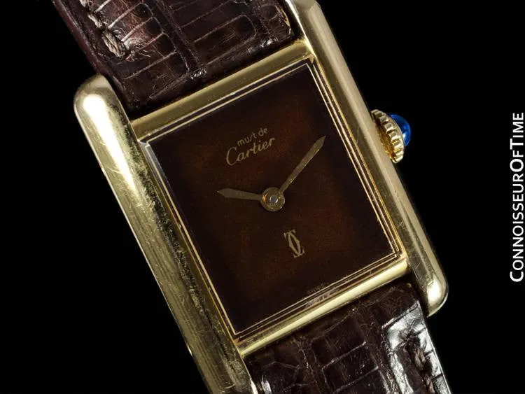 Cartier Vintage Ladies Tank Watch - Gold Vermeil, 18K Gold over Sterling Silver