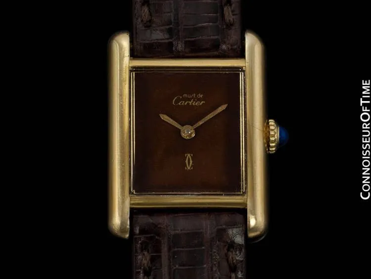 Cartier Vintage Ladies Tank Watch - Gold Vermeil, 18K Gold over Sterling Silver