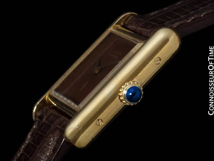 Cartier Vintage Ladies Tank Watch - Gold Vermeil, 18K Gold over Sterling Silver