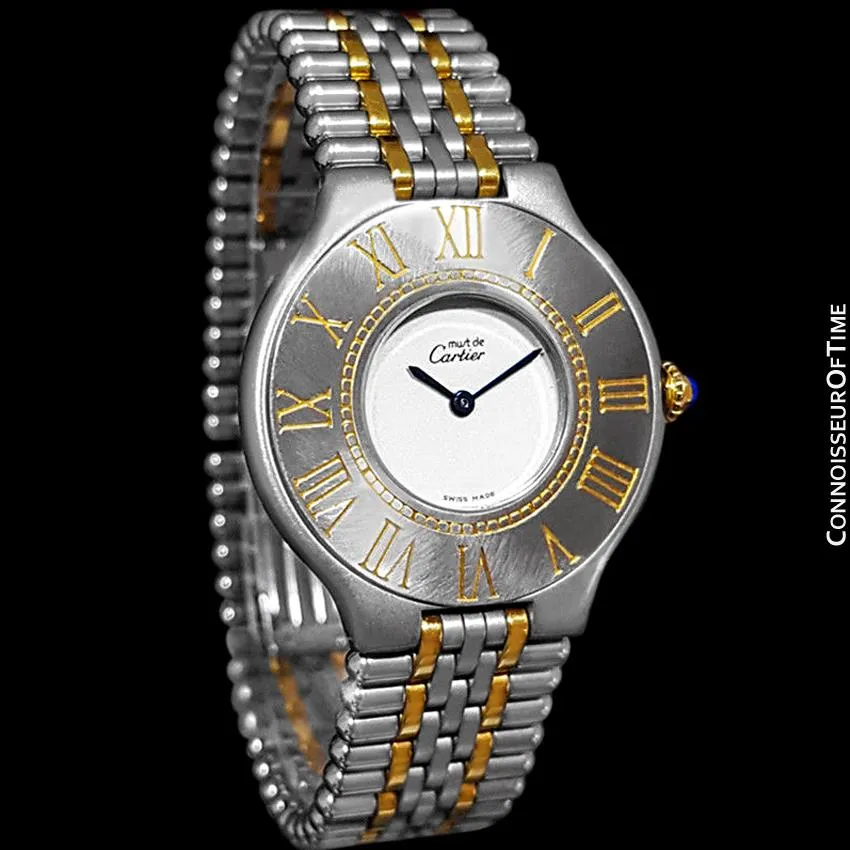 Cartier Must De 21C Ladies Watch - Stainless Steel & 18K Gold