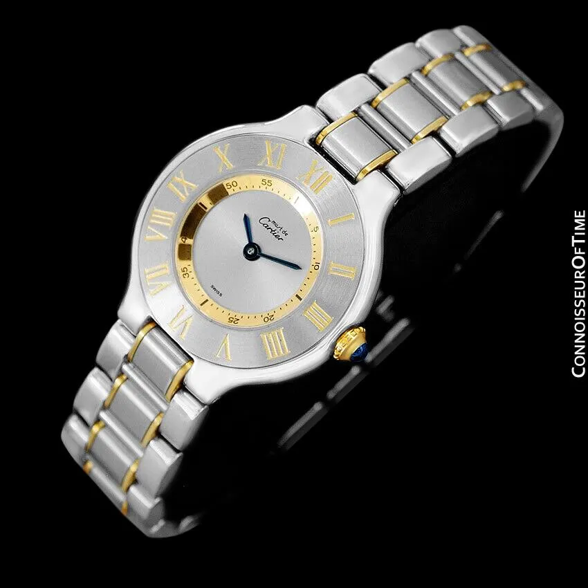 Cartier Must De 21C Ladies Watch - Stainless Steel & 18K Gold